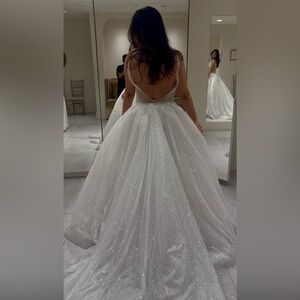 Pnina Tornai White Sparkling Bridal Dress